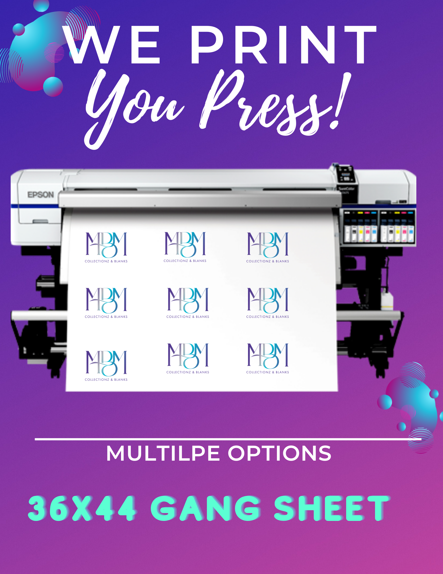 Created with a purpose - ready to press sublimation transfer print